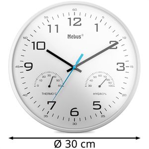 Produktbild für Wanduhr Mebus 16181, Kunststoff, analog, Quarzuhr