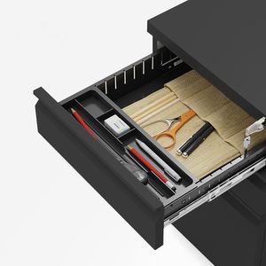 Produktbild für Rollcontainer FlexiSpot RC3B, aus Metall, schwarz