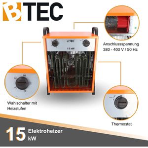 Produktbild für Heizlüfter BTEC 120864, mit 4 Stufen bis 15000 Watt