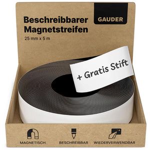 Produktbild für Magnetband Gauder weiß, inkl. Boardmarker