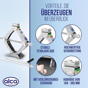 Produktbild für Scherenwagenheber Alca 436080, mit Kurbel