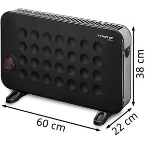 Produktbild für Konvektorheizung Trotec Design TCH 25 E, schwarz