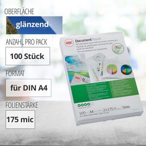 Böttcher-AG Laminierfolien DIN A4, 80 mic, glänzend, selbstklebend, 100  Stück – Böttcher AG