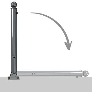 Produktbild für Absperrpfosten Schake 474FUB, grau, aus Metall