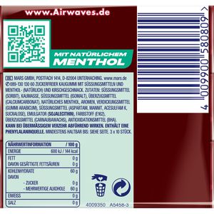 Produktbild für Kaugummis Airwaves Cherry Menthol