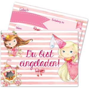 Einladungskarten Papierdrachen Prinzessin, Kindergeburtstage