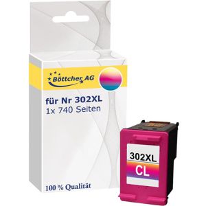 Produktbild für Tinte Böttcher-AG Premium für HP 302XL, F6U67AE, color