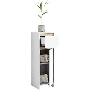 Produktbild für Badschrank Vicco Emma, weiß / sonoma eiche