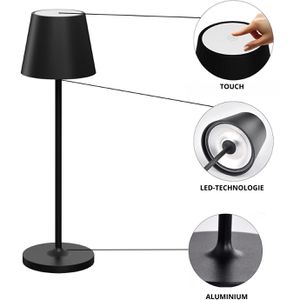 Produktbild für Tischlampe Luxula LX700160, schwarz, LED, warm- bis kaltweiß