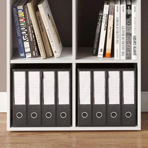 Produktbild für Bücherregal Vicco 49302, weiß, mit 2 Faltboxen