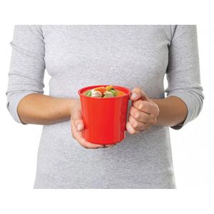 Produktbild für Mikrowellengeschirr Sistema 1107, rot, aus Kunststoff