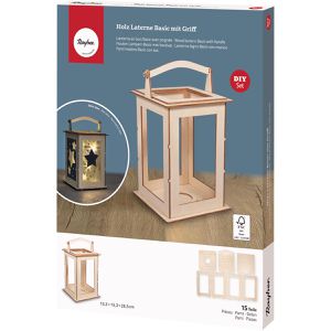 Produktbild für Laterne Rayher 64644505, Holzlaterne Basic, braun, indoor