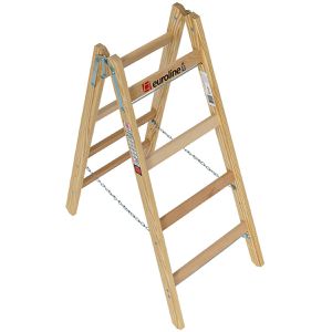 Produktbild für Stehleiter Euroline Nr. 10501, 1050104, beidseitig begehbar