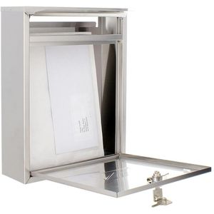 Produktbild für Briefkasten Rottner T04701, Como, silber, aus Edelstahl