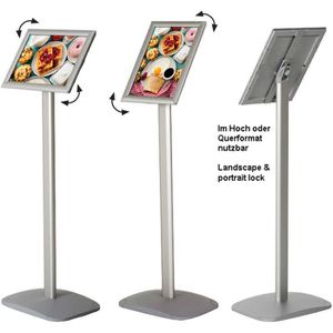 Produktbild für Infoständer Update-Displays aus Aluminium, silber, A4