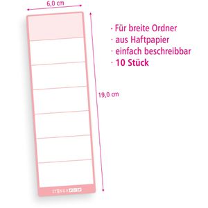 Produktbild für Rückenschilder itenga 33106688, rosa