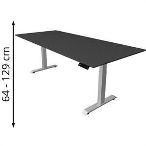 Produktbild für Schreibtisch Kerkmann Move 4, anthrazit / silber