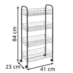 Produktbild für Nischenregal Metaltex Ascona Lava, 344504000, mit Rollen