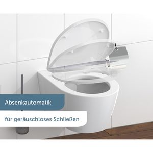 Produktbild für WC-Sitz Schütte Water Lily 82582, oval, aus Duroplast