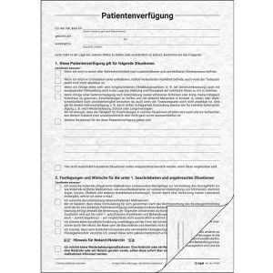 Produktbild für Patientenverfügung Sigel PV450