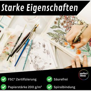 Produktbild für Skizzenbuch perfect-ideaz A4 hoch