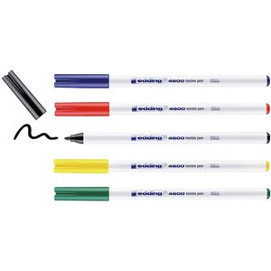 Produktbild für Textilmarker Edding 4600 Basic, farbig sortiert