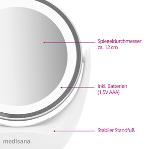 Produktbild für Kosmetikspiegel Medisana CM 835, mit Beleuchtung, weiß