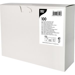 Produktbild für Bestecktaschen Papstar 87480 Airlaid, weiß
