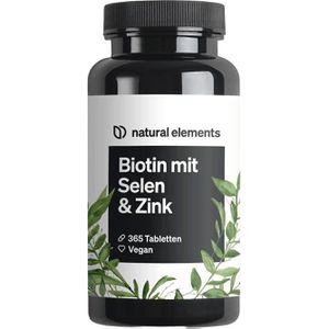 Produktbild für Vitamin-B natural-elements Biotin, Selen &amp; Zink, 365 Tabletten
