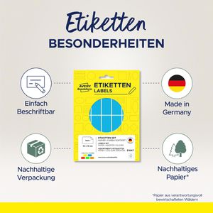 Produktbild für Vielzwecketiketten Zweckform 51047, 5 Farben