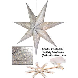 Produktbild für Weihnachtsstern BRUBAKER 77803, silber