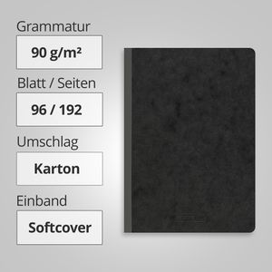 Produktbild für Notizbuch Brunnen FACT!plus, 104357390, Karton Softcover