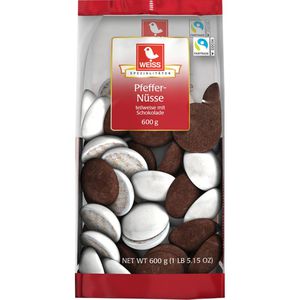 Lebkuchen Weiss Pfeffernüsse teilschokoliert