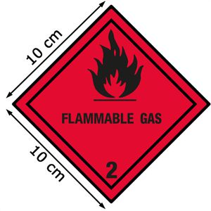 Produktbild für Gefahrgutaufkleber Boxlab Gefahrzettel, Klasse 2.1