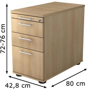 Produktbild für Standcontainer Hammerbacher Solid SC40, eiche