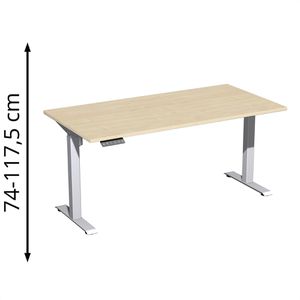 Schreibtisch Geramöbel Elevate Home, ahorn/silber