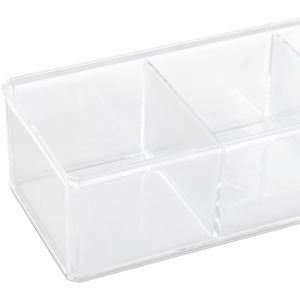 Produktbild für Teebox Relaxdays für Teebeutel, transparent, aus Kunststoff
