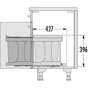 Produktbild für Einbaumülleimer Hailo AS Solo 20, 3636001