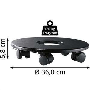 Produktbild für Pflanzenroller Lechuza 13503, bis 120 kg, Ø 36 cm