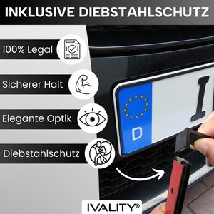 Produktbild für Kennzeichenhalter IVALITY Magnet