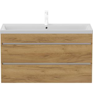 Produktbild für Waschtisch Posseik Fellini 100, hängend, eiche gold