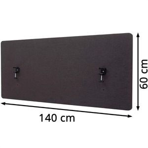 Produktbild für Tischtrennwand Mendler HWC-G75, dunkelgrau