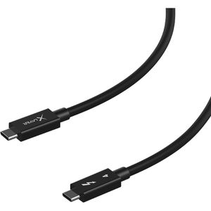 Produktbild für Ladekabel XLayer 220113 Thunderbolt 4, schwarz, 1m