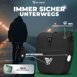 Produktbild für Gepäckträgertasche Mivelo Capax Mini, schwarz, 20 Liter