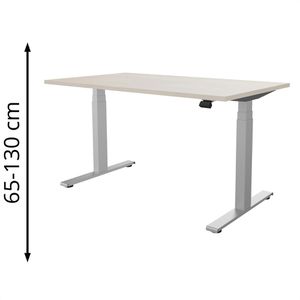 Schreibtisch fm-Büromöbel fouraction akazie / silber