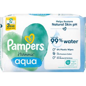 Feuchttücher Pampers Harmonie Aqua, 144 Tücher