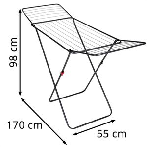 Produktbild für Wäscheständer Wenko Champion 63015100, schwarz