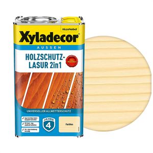 Xyladecor Holzlasur Holzschutz-Lasur 2in1, 2,5l, außen, farblos, matt