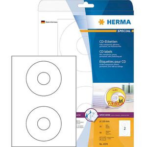CD-Etiketten Herma 4374 Special, transparent