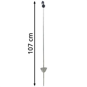 Produktbild für Weidezaunpfähle AKO Profi, aus Stahl, silber, 107 cm